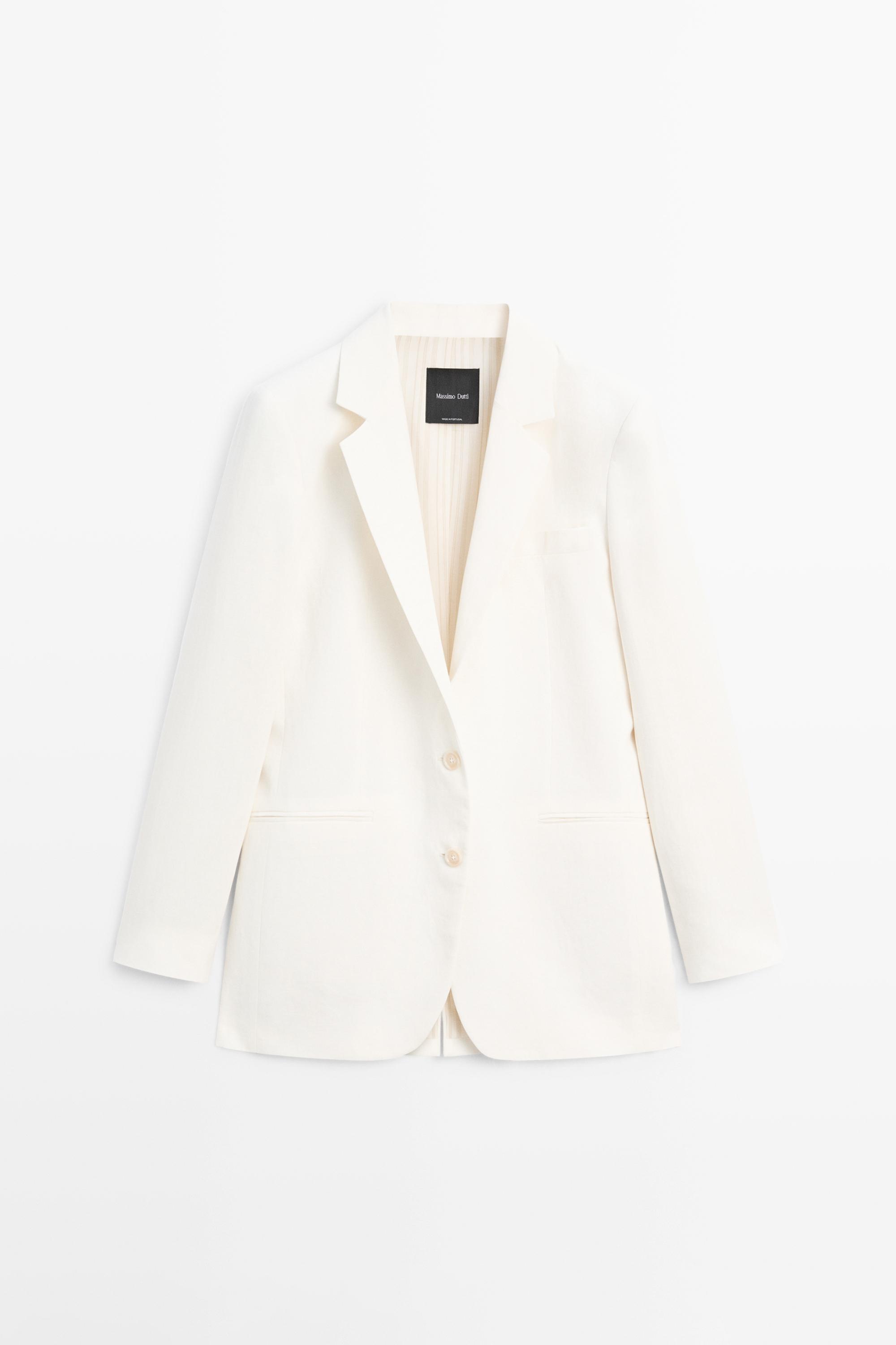 100% linen oversize blazer