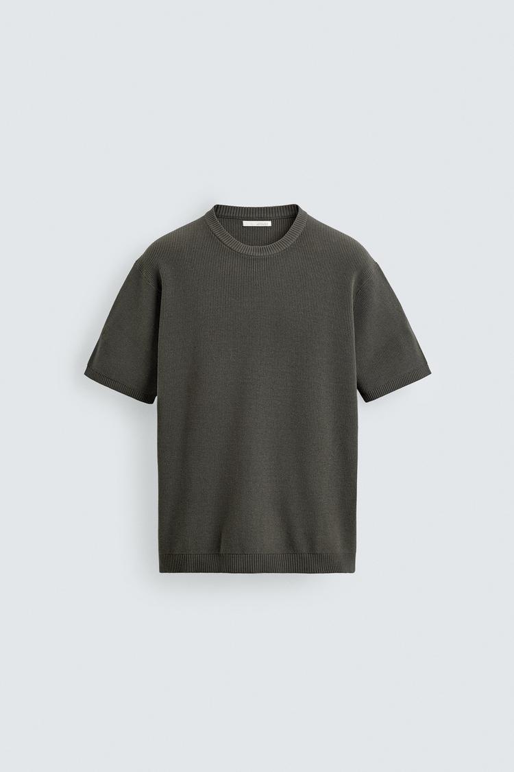 ZARA PURL KNIT T-SHIRT