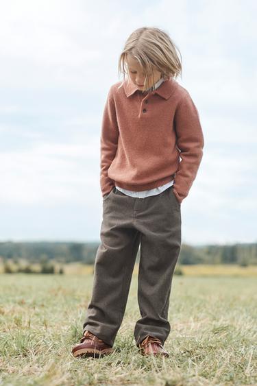 PANTALÓN RECTO ESPIGA LIMITED EDITION  - Gris topo de Zara - Imagen 0