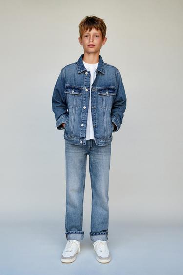 Zara BASIC DENIM JACKET - Blue