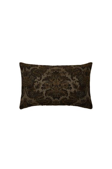 FUNDA COJÍN JACQUARD - Marrón de Zara