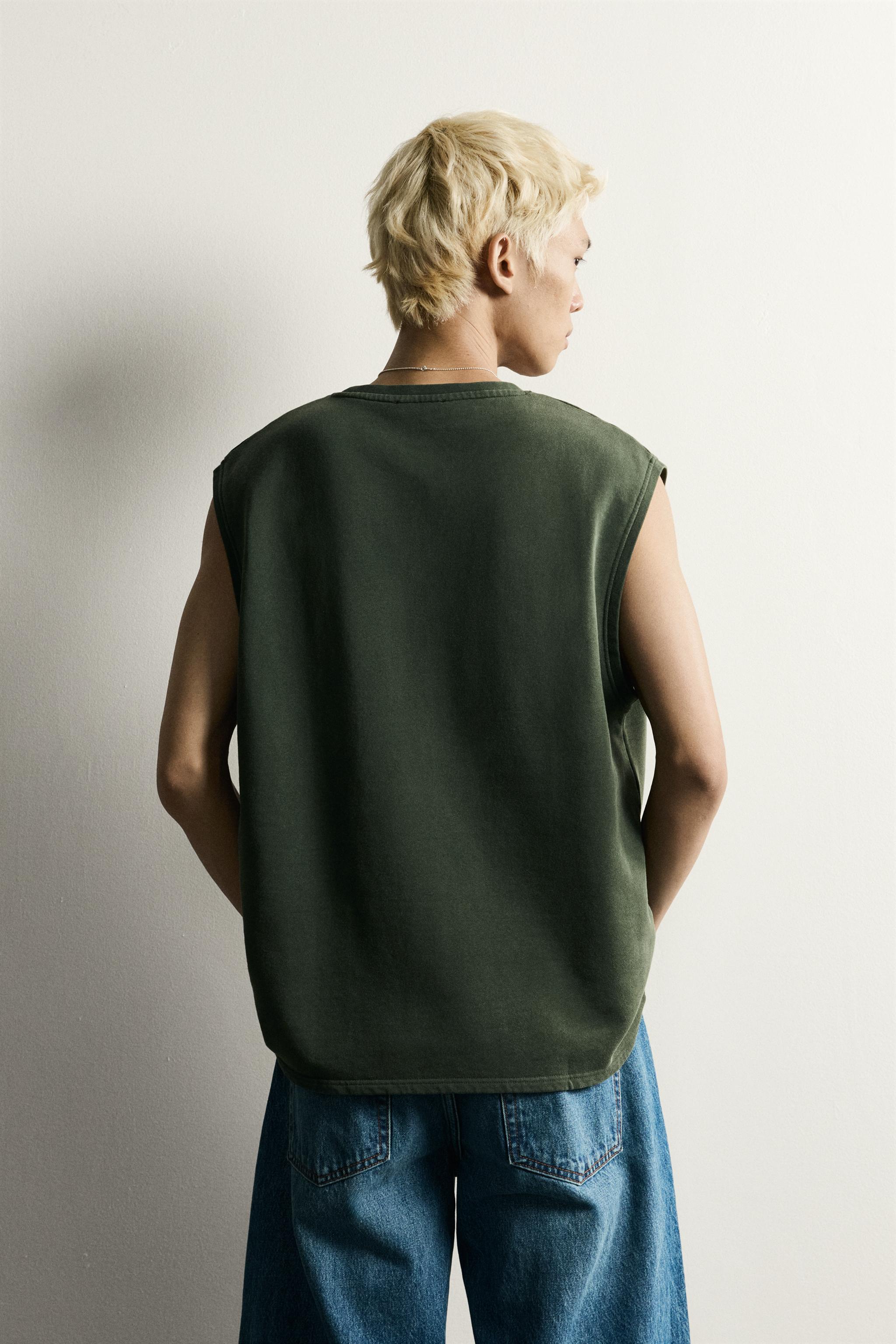 SWEAT TANK RELAXED FIT À INSCRIPTION BRODÉE