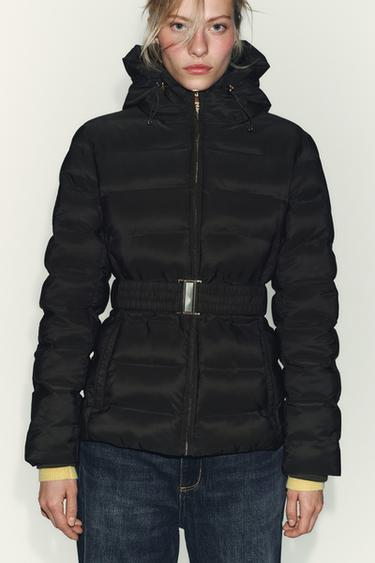 WATER-REPELLENT WINDPROOF FITTED SHORT ANORAK - Black by Zara