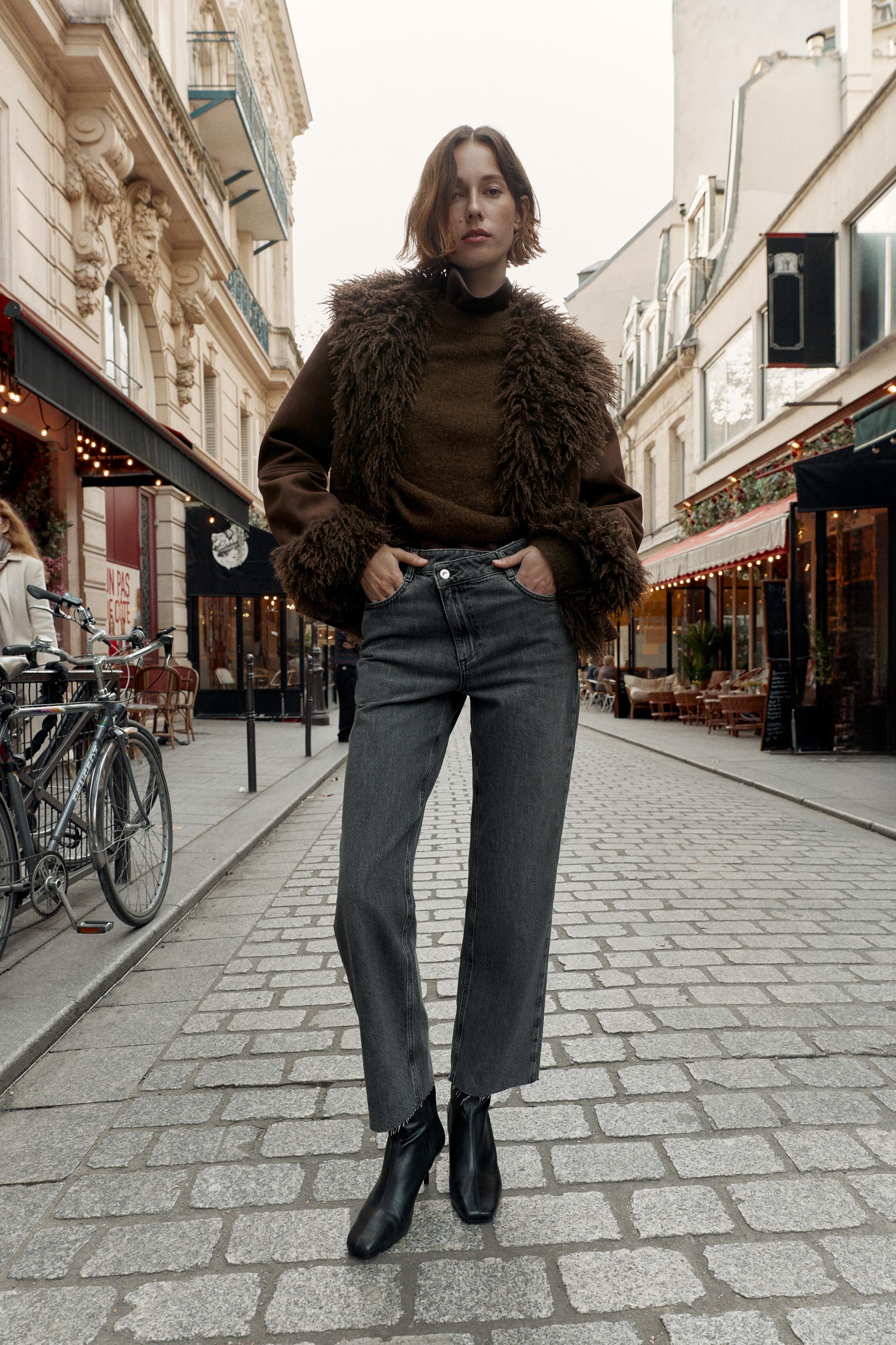 Z.09 STRAIGHT HIGH WAIST CROSSED JEANS