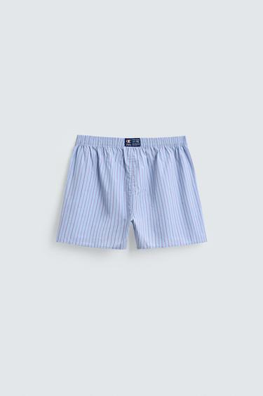 BOXER EN POPELINE CHAMPION ® X ZARA - Bleu ciel de Zara - Image 7