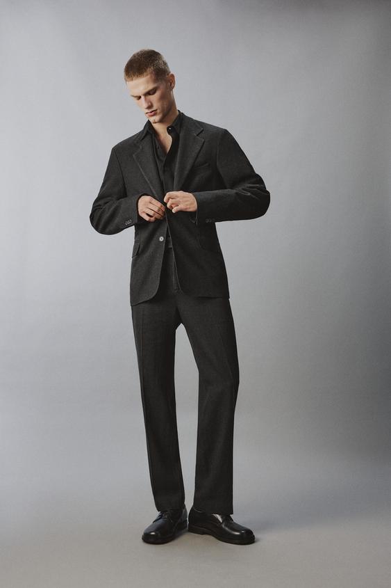 VISCOSE - HEMP SUIT JACKET from Zara - $169