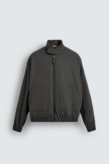 Zara 科技布料外套 - 炭灰色
