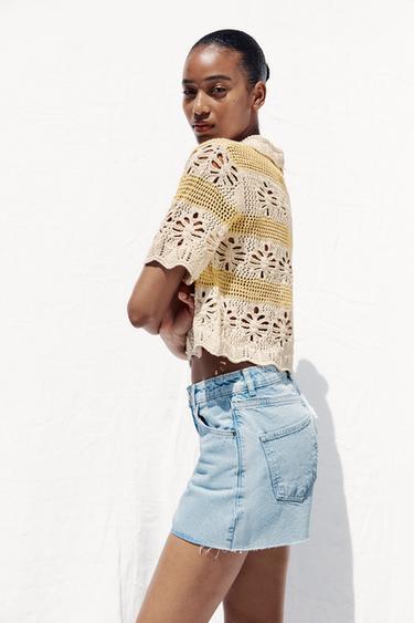 SHORT Z1975 EN JEAN TAILLE HAUTE - Indigo de Zara - Image 3
