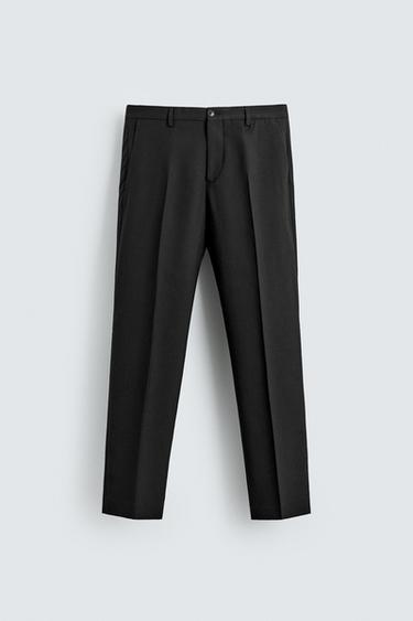 WOOL SUIT TROUSERS - Black by Zara