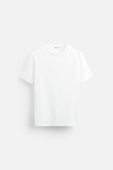 CAMISETA SLIM FIT BÁSICA - Branco da Zara