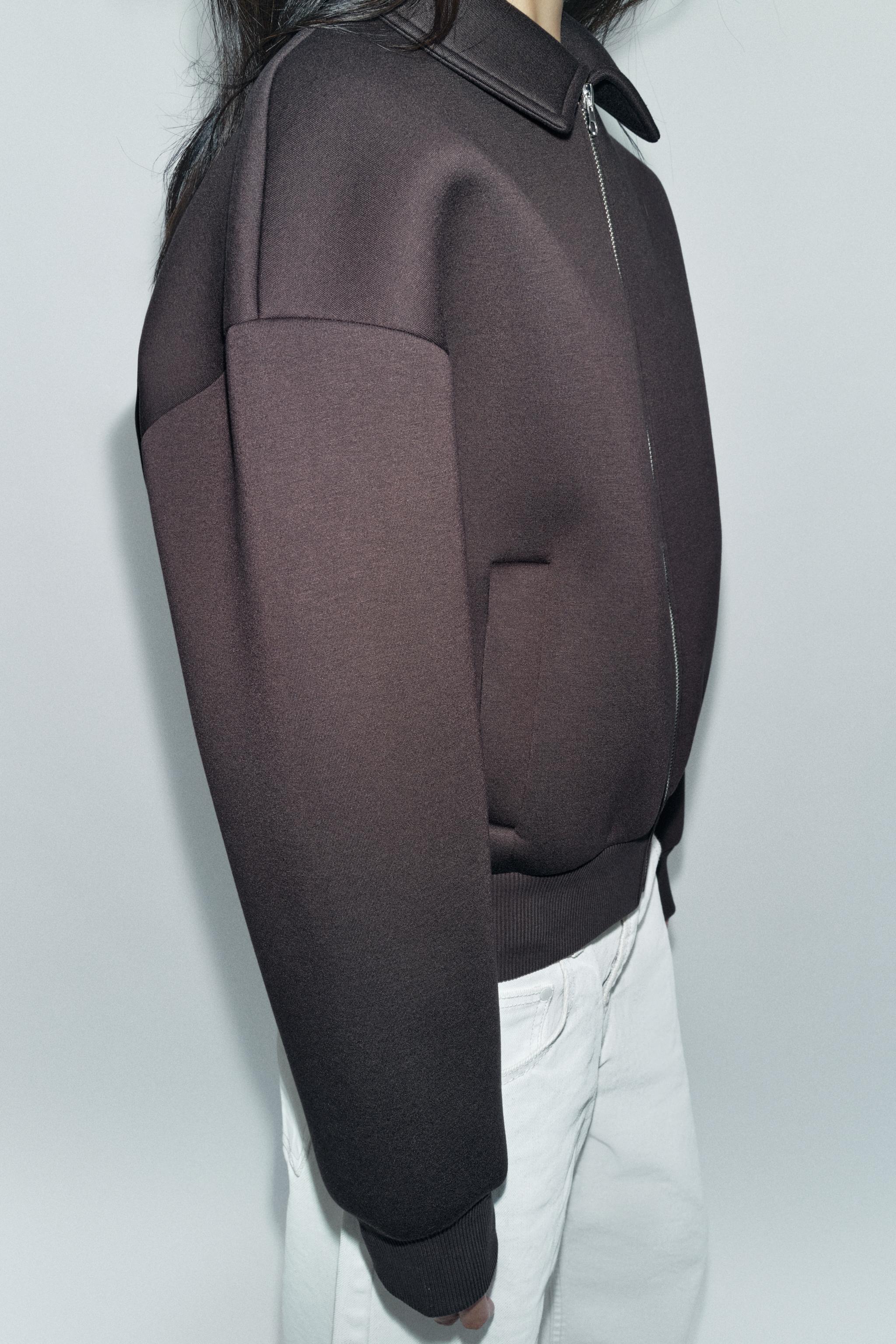 SCUBA BOMBER JACKET - Dark brown | ZARA United States