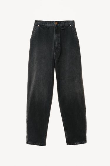 Zara HIGH RISE BARREL FIT JEANS WILLY CHAVARRIA X ZARA - Black