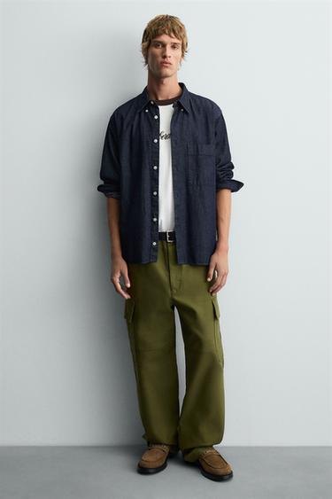 MOCASÍN PIEL ANTIFAZ - Gris Topo de Zara