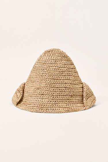 RAFFIA EFFECT HAT LIMITED EDITION - Light beige by Zara - Image 3