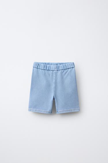 Zara TEKSARIIDIST RATTURIPÜKSID - Light blue - Pilt 0