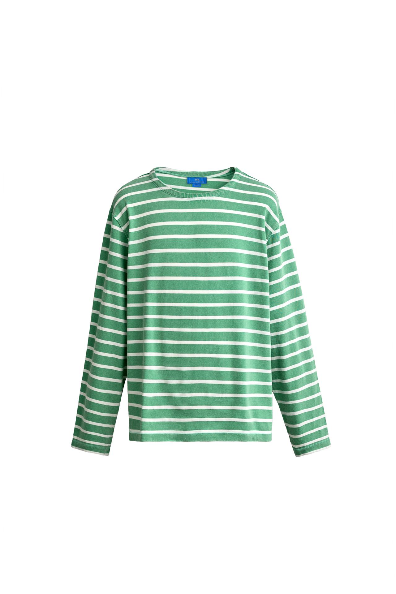 Футболка в полоску из жаккардовой ткани AARON LEVINE X ZARA