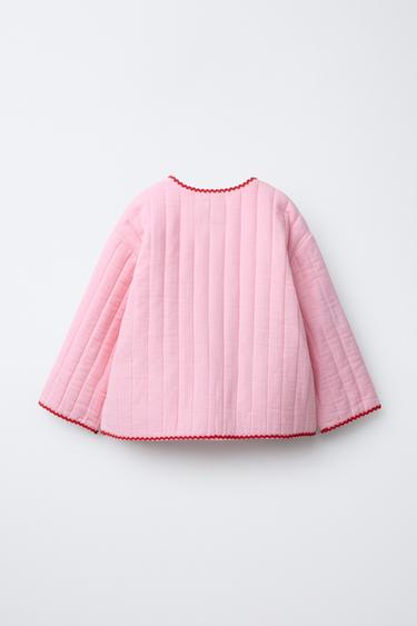 BLOUSON MATELASSÉ CŒURS - Rose clair de Zara - Image 1