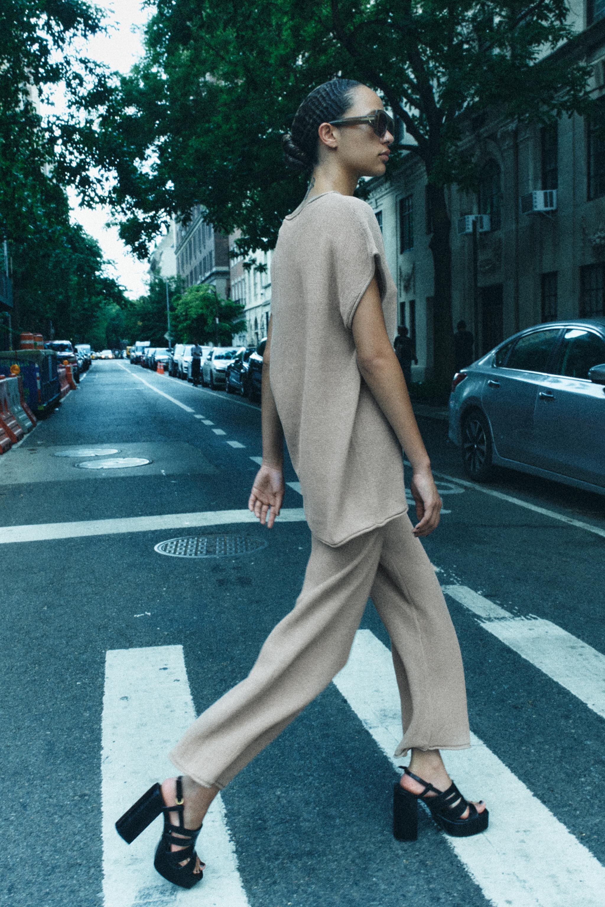 Pantalones de punto Nueva Coleccion Online ZARA Espana