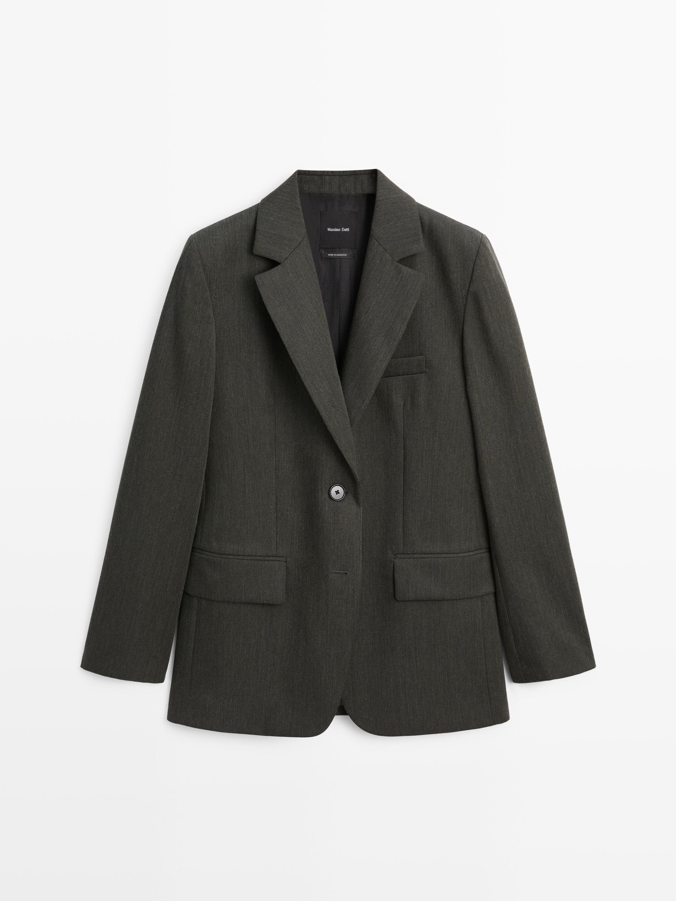 100% wool two-button blazer