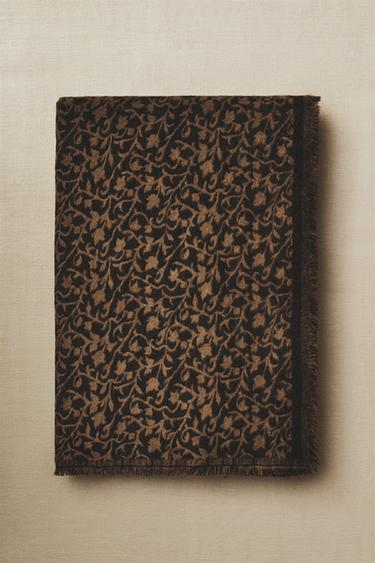 PLAID LAINE FLEURS - Beige clair de Zara - Image 4