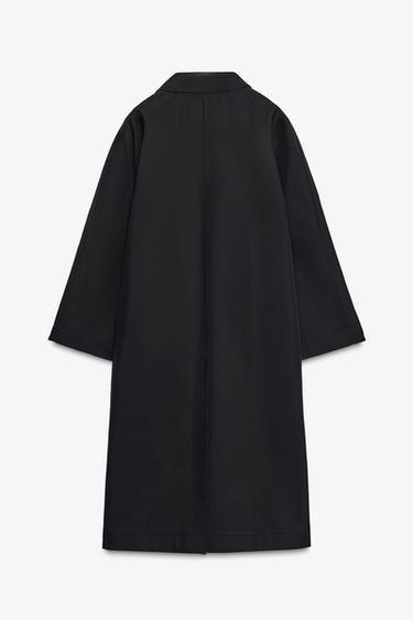 ZW COLLECTION LONG BUTTON-UP TRENCH COAT - Bleu de Zara - Image 9