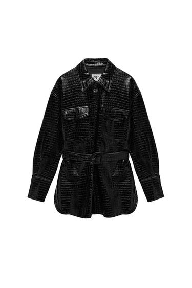 FAUX LEATHER SHIRT