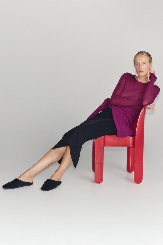 ZAPATO PLANO PIEL LIMITED EDITION - Negro de Zara - Imagen 0