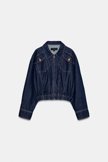 Z1975 DENIM BOMBER JACKET - Blue by Zara