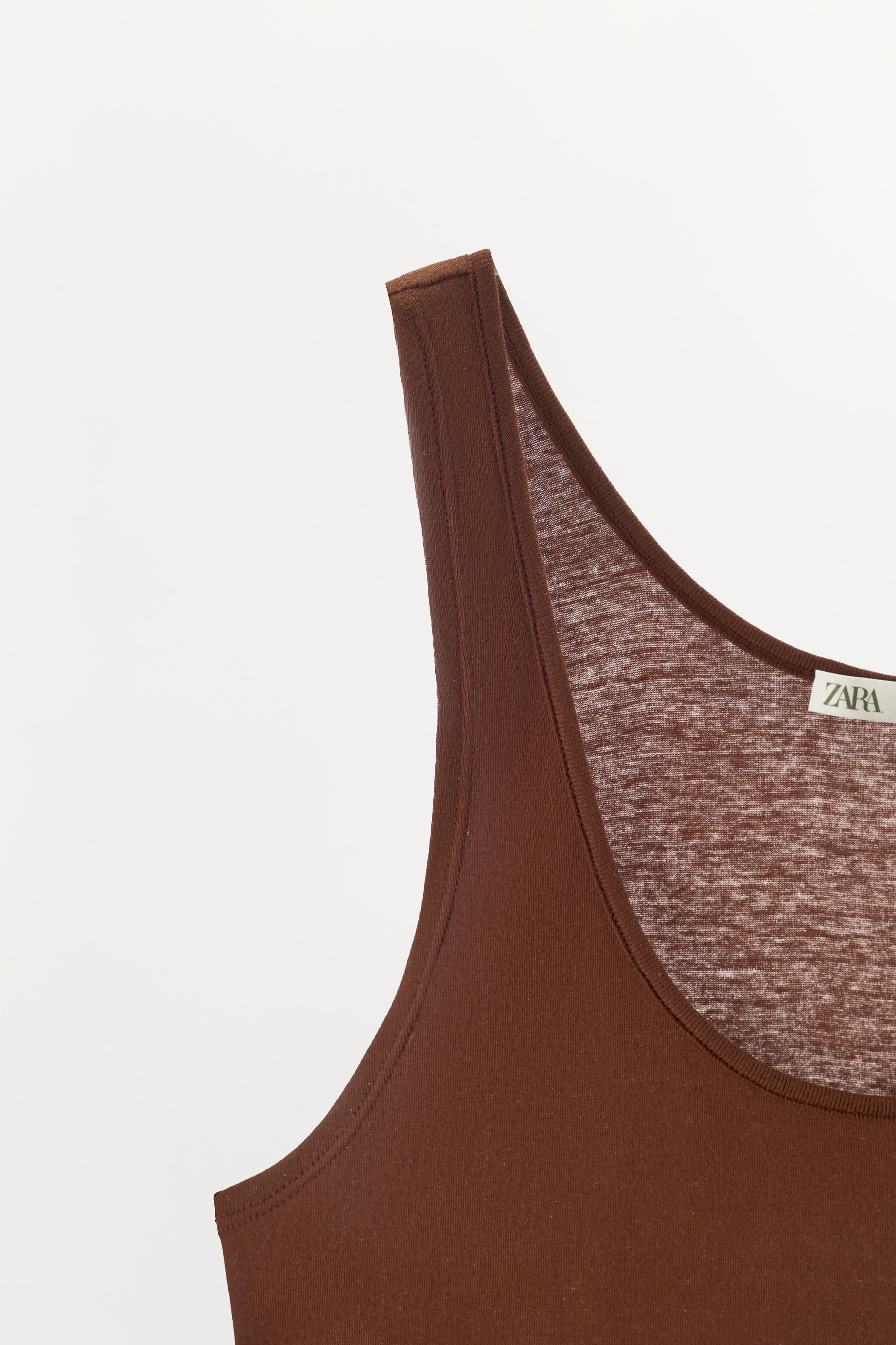 Женские топы Zara BASIC TANK TOP — фото 7