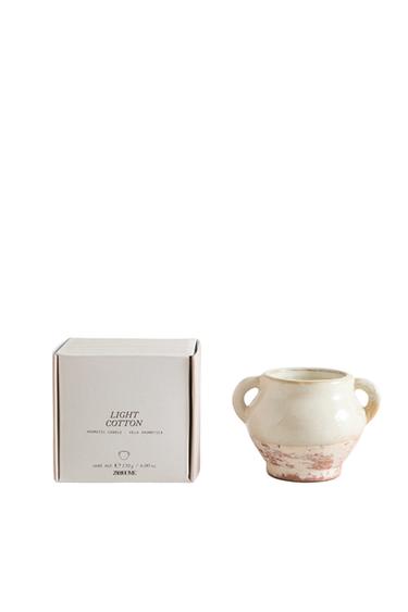 (170 G) ΑΡΩΜΑΤΙΚΟ ΚΕΡΙ LIGHT COTTON - ΛΕΥΚΟ του Zara