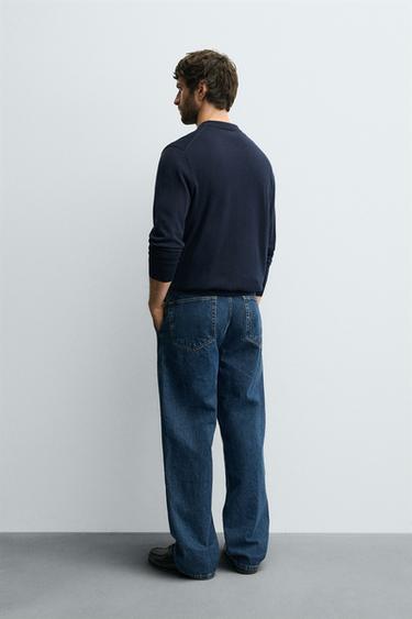 PANTALON DENIM CHINO STRAIGHT FIT - Bleu de Zara - Image 3