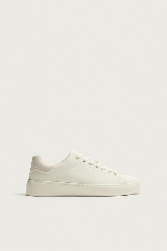 TRAINERS WITH HEEL DETAIL - White by Zara - Image 0