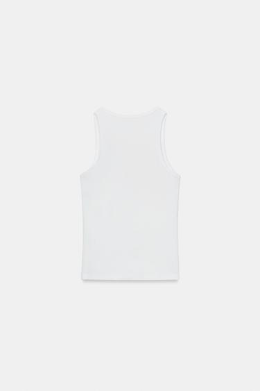 TEE-SHIRT IMPRIMÉ FLEUR - Blanc de Zara - Image 5