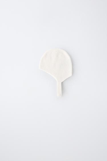 KNIT BONNET — Ecru 1