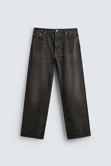 STRAIGHT-LEG JEANS - Brown by Zara
