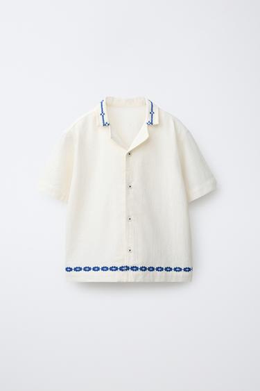 4-10 ANS/ PYJAMA BRODERIES - Écru / Chiné de Zara - Image 1