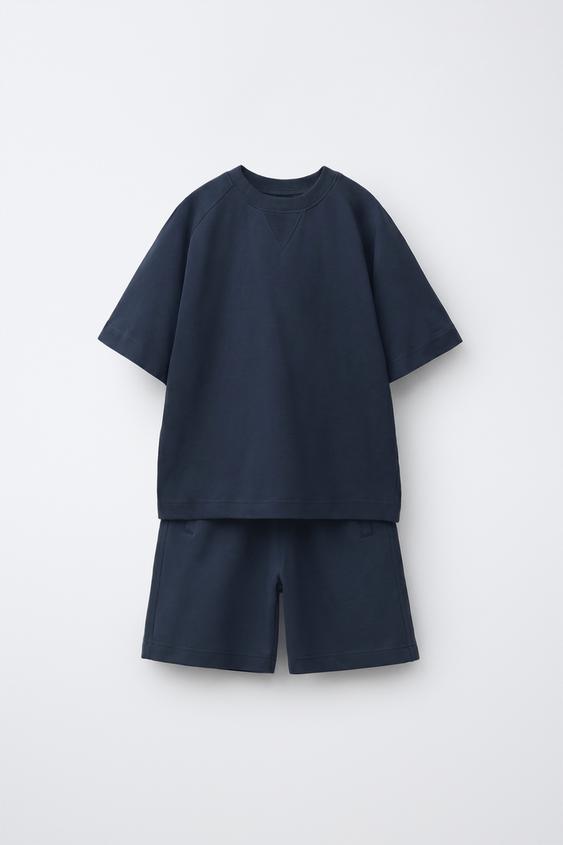 CONJUNTO CAMISETA Y BERMUDA - Marino de Zara - Imagen 0
