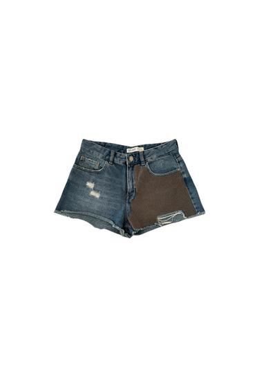 DENIM SHORTS WITH RHINESTONES