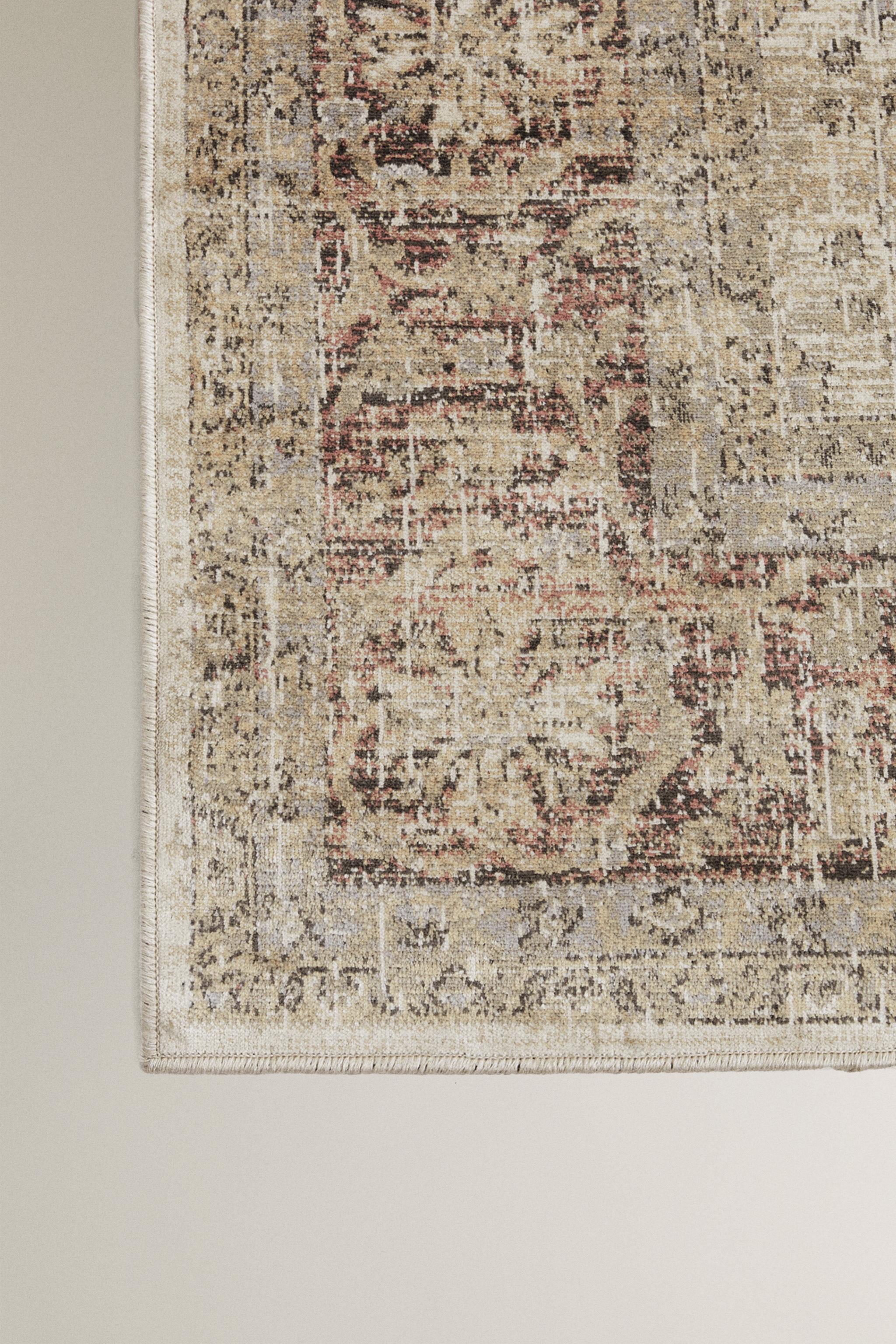 RECTANGULAR VINTAGE-EFFECT RUG