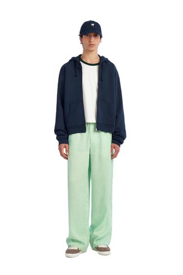 Zara CROPPED COLOR BLOCK T-SHIRT - Greens - Image 0