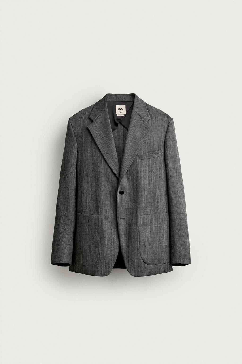 100% WOOL RELAXED FIT SUIT BLAZER