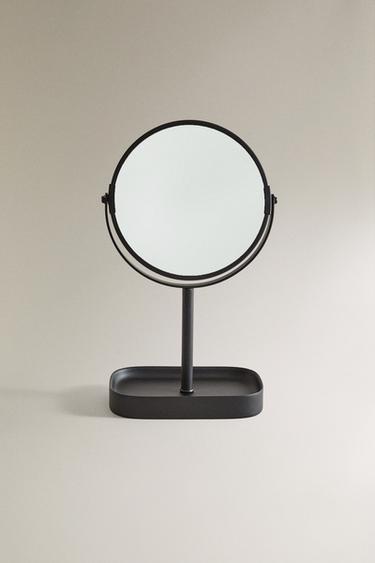 BLACK RESIN VANITY MIRROR - Black by Zara