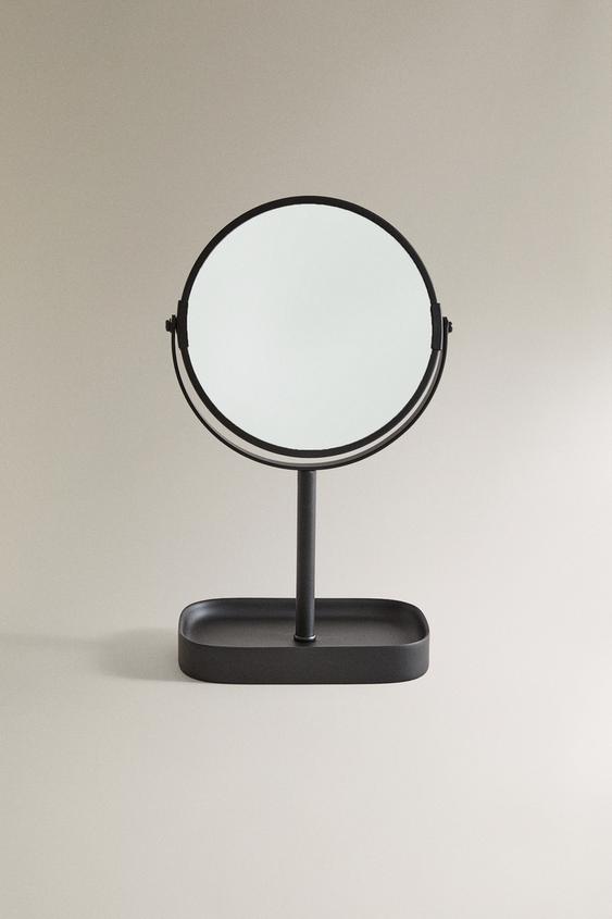 Zara BLACK RESIN VANITY MIRROR - 黑色 - 圖片 0