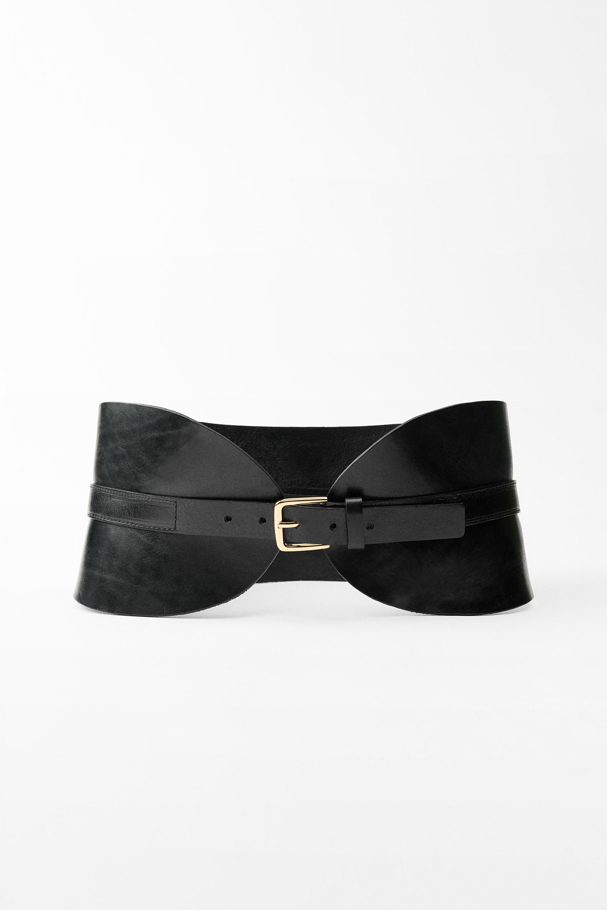 BASIC LEATHER SASH BELT Black ZARA Canada