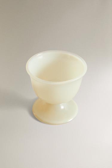 BOROSILICATE GLASS EGG CUP - Yellow by Zara - Image 1