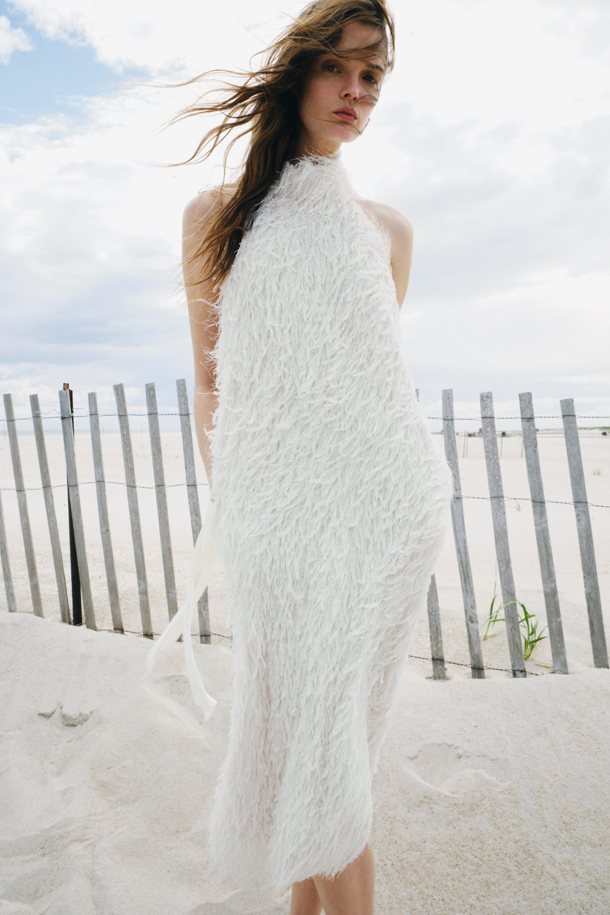ZW COLLECTION HALTER DRESS — White