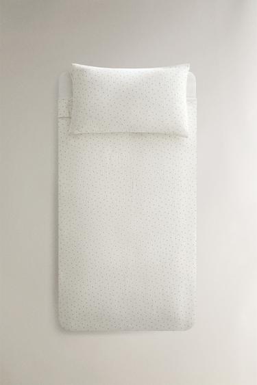 DĚTSKÝ POVLAK NA PŘIKRÝVKU S PUNTÍKY - modrá/bílá od Zara - Obrázek 0