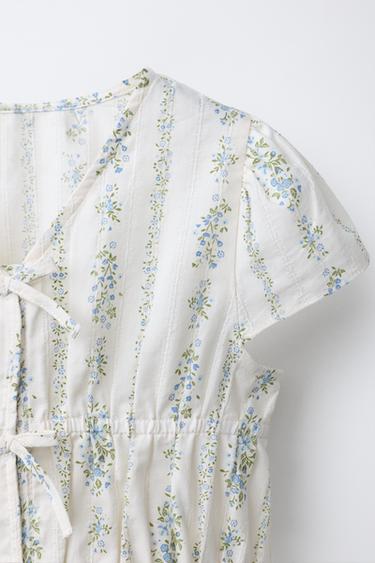 FLORAL PRINT TOP - Ecru by Zara - Image 2