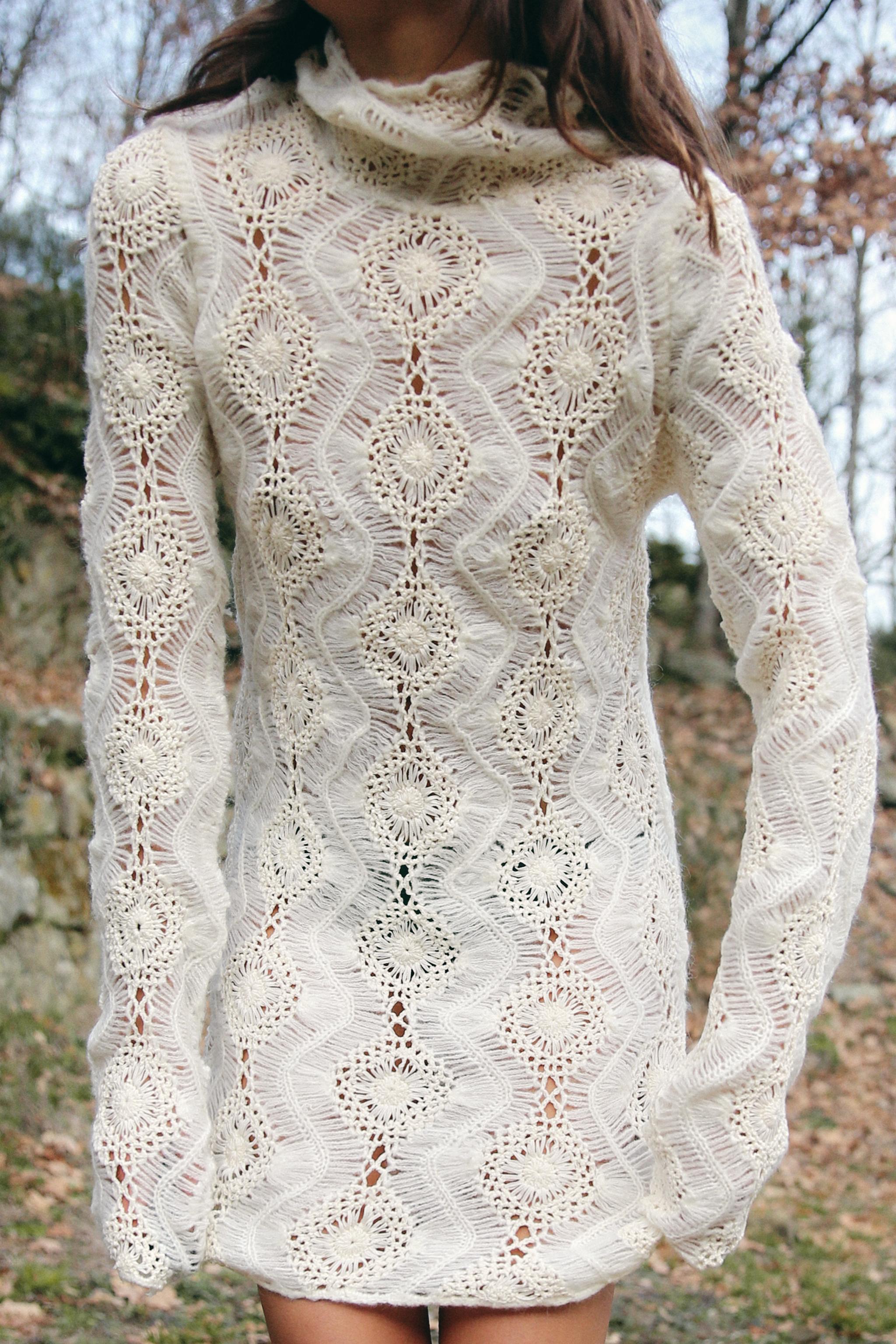 Premium Patchwork Crochet Knitted Dress