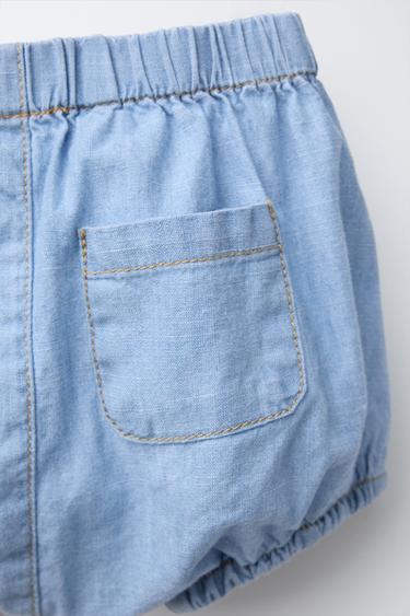 FLOWING DENIM BLOOMERS - Light blue by Zara - Image 3